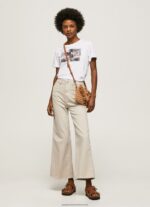 White Photo Print T-Shirt Pepe Jeans L20F2F432 Women - Image 2