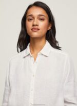 White Plain Regular Fit Shirt Pepe Jeans L20F2F333 Women - Image 3