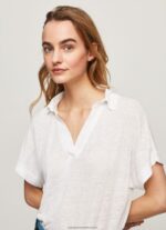 White Polo Shirt Pepe Jeans L20F2F397 Women - Image 3