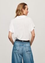 White Polo Shirt Pepe Jeans L20F2F397 Women - Image 4