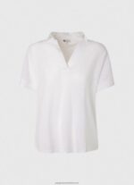 White Polo Shirt Pepe Jeans L20F2F397 Women - Image 5