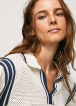 White Polo Style Crepe Jersey Pepe Jeans L20F2F250 Women - Image 3