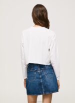White Printed Long Sleeved T-Shirt Pepe Jeans L20F2F428 Women - Image 4