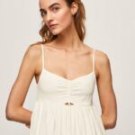 White Prue Cotton Dobby Dress Pepe Jeans L20F2F221 Women