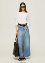 White Relaxed Fit Boat Neck Jersey Pepe Jeans L20F2F256 Women