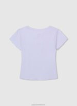 White Ribbed Cotton Shirt Pepe Jeans L20F2F1421 Girl - Image 2
