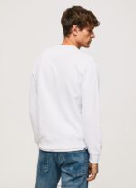 White Rounded Collar Cotton Jumper Pepe Jeans L20F2F877 Men - Image 4