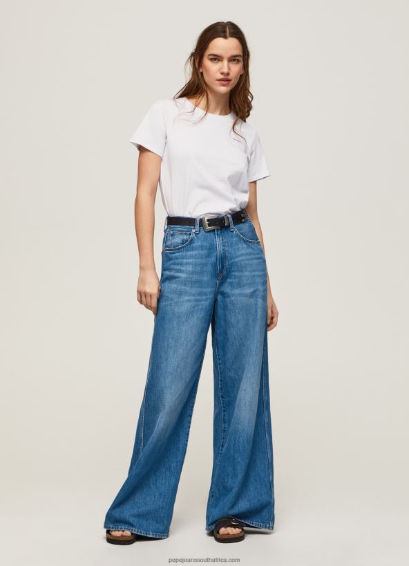 White Short-Sleeved Cotton T-Shirt Pepe Jeans L20F2F420 Women - Image 2