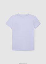 White Telephone Booth Cotton T-Shirt Pepe Jeans L20F2F1654 Boy - Image 2