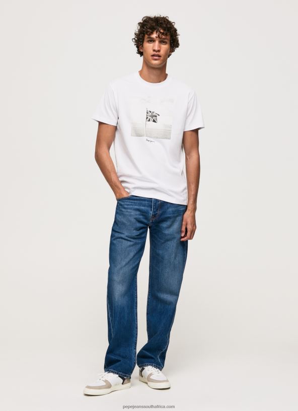 White Union Jack Flag Cotton T-Shirt Pepe Jeans L20F2F945 Men - Image 2