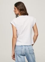 White Union Jack Printed T-Shirt Pepe Jeans L20F2F415 Women - Image 4