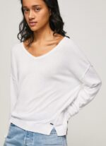 White V Neckline Relaxed Fit Jersey Pepe Jeans L20F2F240 Women