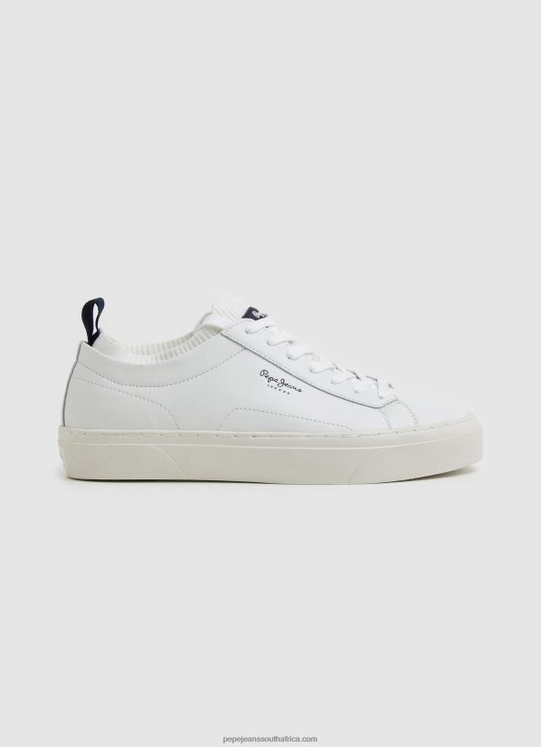white_yogi_leather_sock_sneakers_pepe_jeans_l20f2f1190_men.jpg White Yogi Leather Sock Sneakers Pepe Jeans L20F2F1190 Men - Image 1